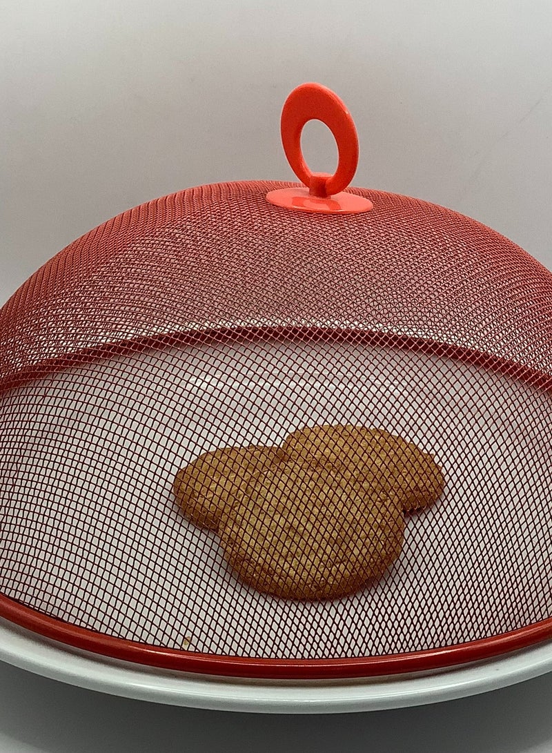 Metal Food Cover - 3 Pieces Red, Blue & Green (28/30/35 cm)  - Image 3