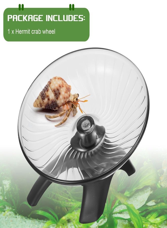 Poen لعبة عجلة سرطان البحر الناسك من بوين، ألعاب عجلة الجري الصامتة للهامستر، ملحقات الحوض، ملحق قفص الحيوانات الصغيرة لسرطان البحر الناسك والهامستر والفأر القزم (4.13 × 2.95 × 3.34 بوصة) - Image 3
