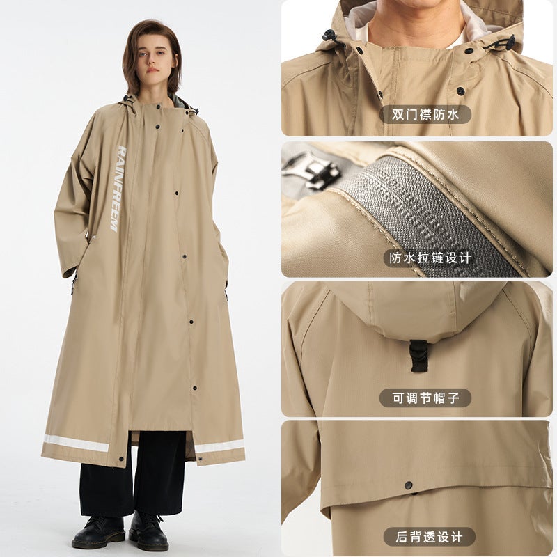 Qinfeiman Electric Car Raincoat Long Full-Body Anti-Rainstorm Poncho Takeaway Rider Female Men'S One-Piece Raincoat Windcoat - Image 4