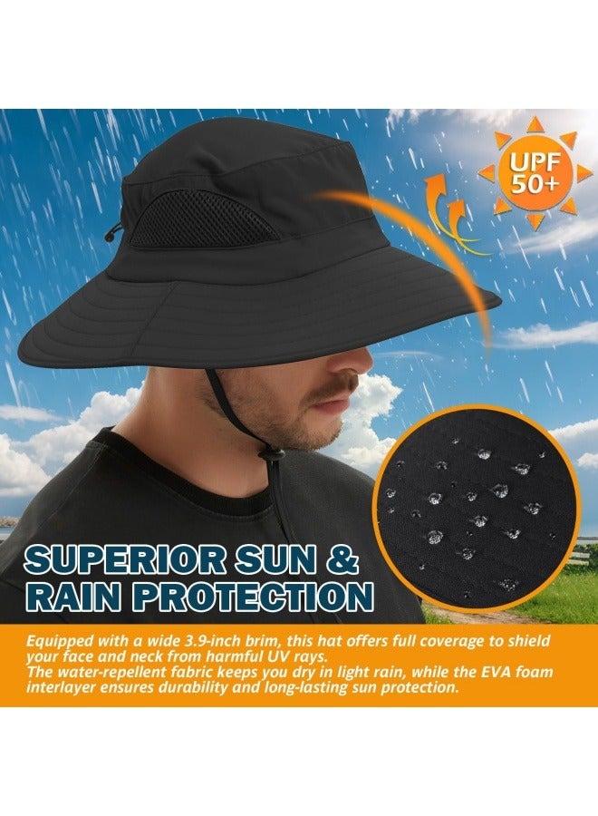 NIBEMINENT Wide Brim Sun Hat, UPF 50+ UV Protection Waterproof Packable Bucket Hat for Men & Women, Fishing Hiking Beach Garden - Image 5