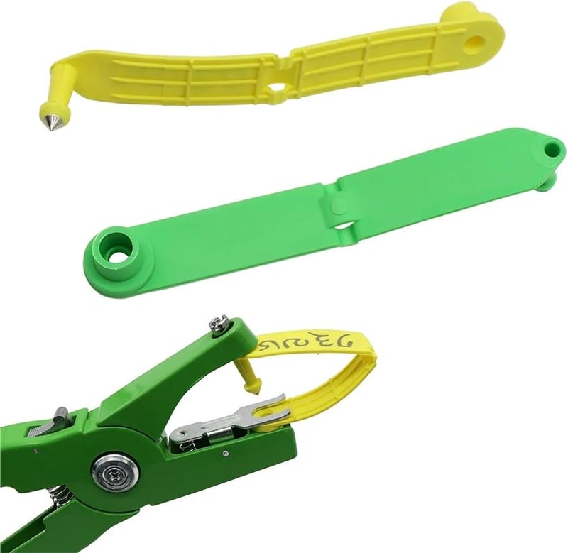 Green Animal Ear Tags 100 Pcs Custom Number Copper Head ID Cards for Sheep Goat Rabbit - Image 3