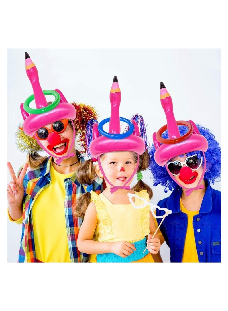 لعبة حلقة السباحة القابلة للنفخ شكل فلامنجو - ألعاب صيفية ممتعة للحفلات الخارجية للأطفال والعائلة، مثالية لحفلات الفناء الخلفي وألعاب السباحة (تشمل 2 فلامنجوس و8 حلقات) - Image 5