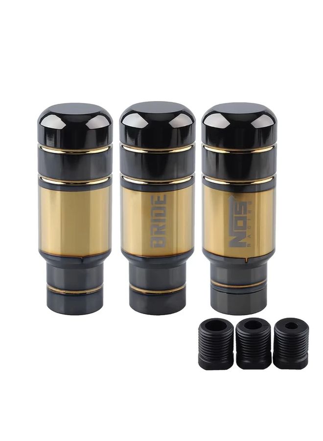Golden Black Aluminum Alloy Gear Shift Knob Universal 18cm 7 09in Car Interior - Image 3