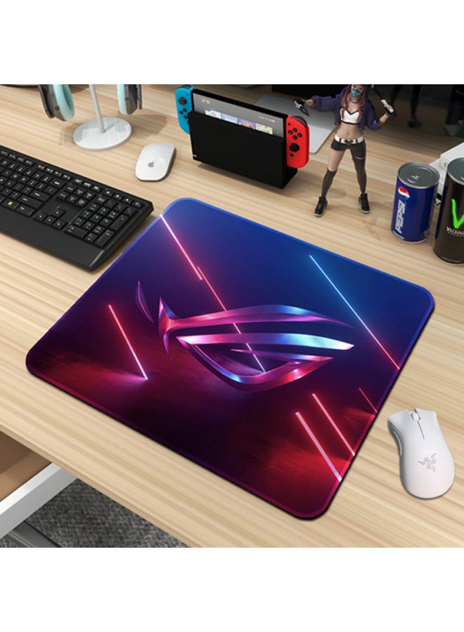 ROG Special Game Super Mouse Pad 4mm Thick Lock Edge Cloth Office Large Wholesale-Color:450x 400x 4mm Edge Lock-Pattern:ROG 【10-17】  - Image 1