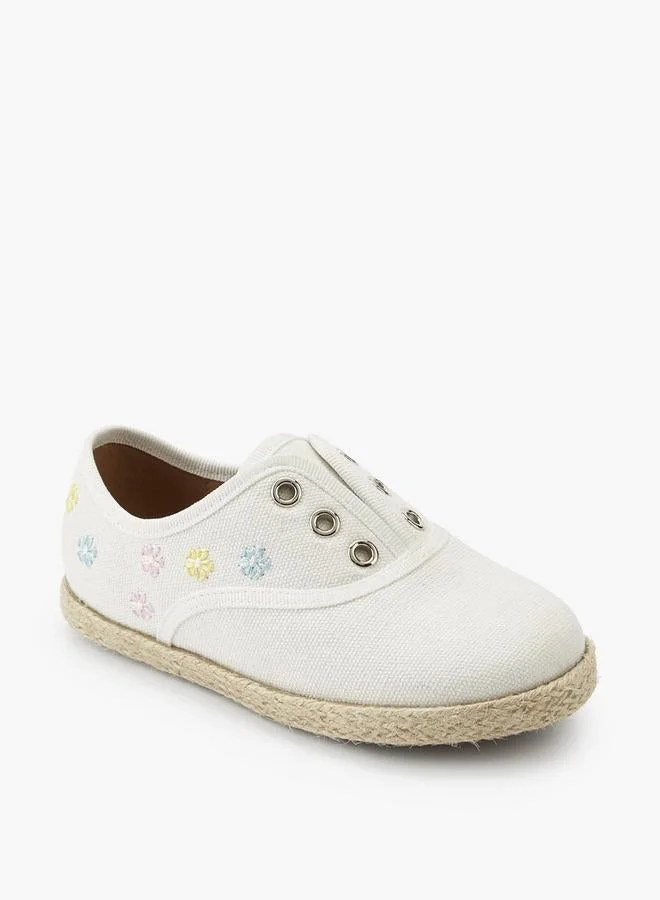 ببرمنة Girls Slip-On Espadrille Sneakers