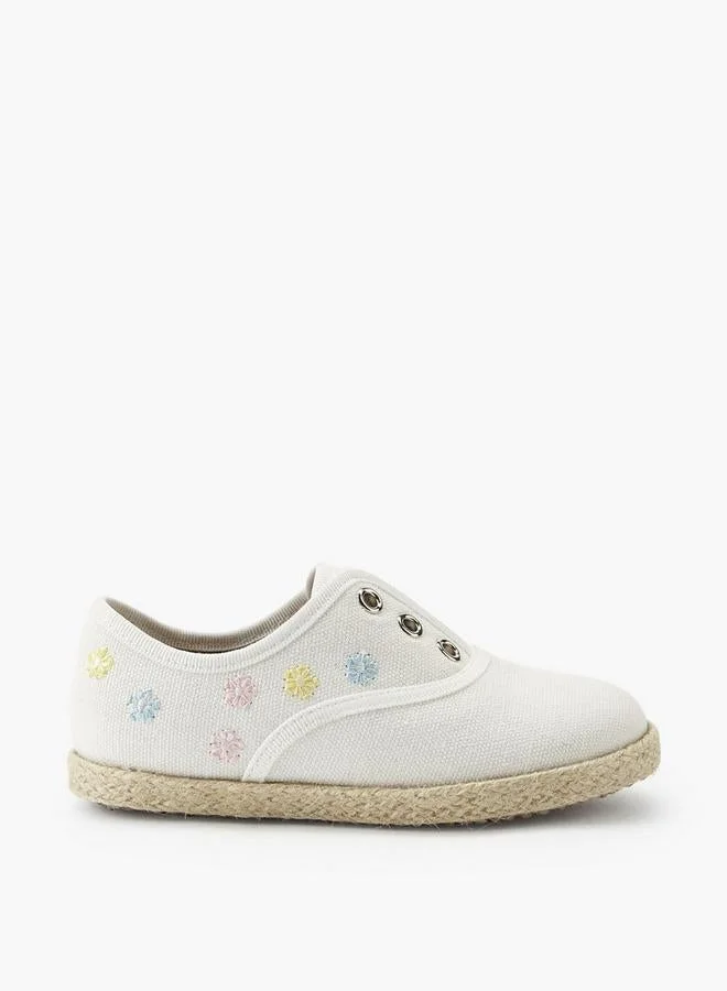 ببرمنة Girls Slip-On Espadrille Sneakers