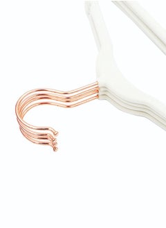 ZOBER ZOBER Non Slip Rose Gold Hook Baby Velvet Hangers for Closet Toddler Hangers for Shirts, Pants & Dresses | Swivel Hook - Durable Infant Hangers w/Notches (30 PACK, White)  - Image 2