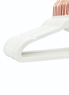 ZOBER ZOBER Non Slip Rose Gold Hook Baby Velvet Hangers for Closet Toddler Hangers for Shirts, Pants & Dresses | Swivel Hook - Durable Infant Hangers w/Notches (30 PACK, White)  - Image 4
