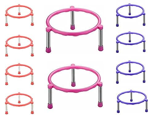 Puno PUNO Pot Stainless Steel Legs Single Ring Matka Stand 12 Pieces - Image 2
