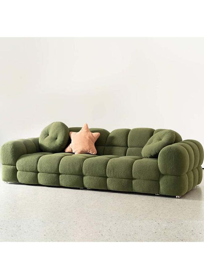 Alhome green Boucle 3 Seater Sofa - 110111192 280x85 cm