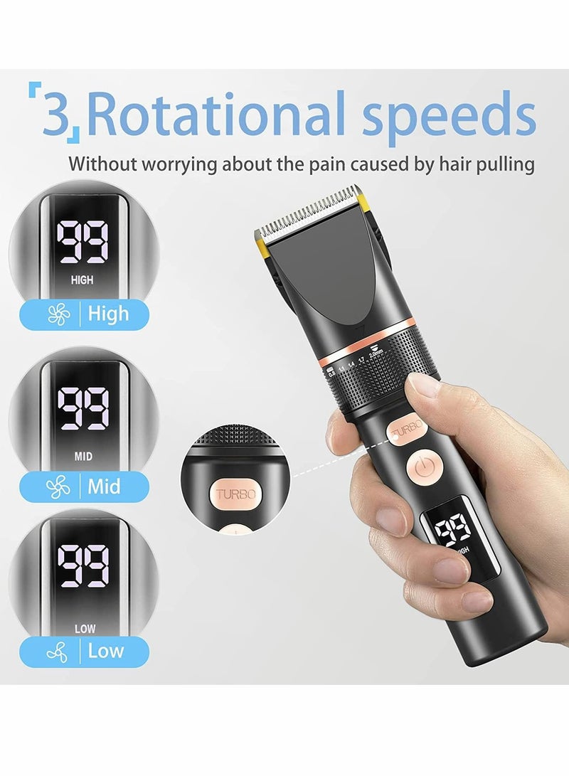 Hair Clippers, Trimmer Kit, SYOSI The LCD Trimmer, for Men, Clippers Cutting, Home Cut Cordless Barber Grooming Sets - Image 5