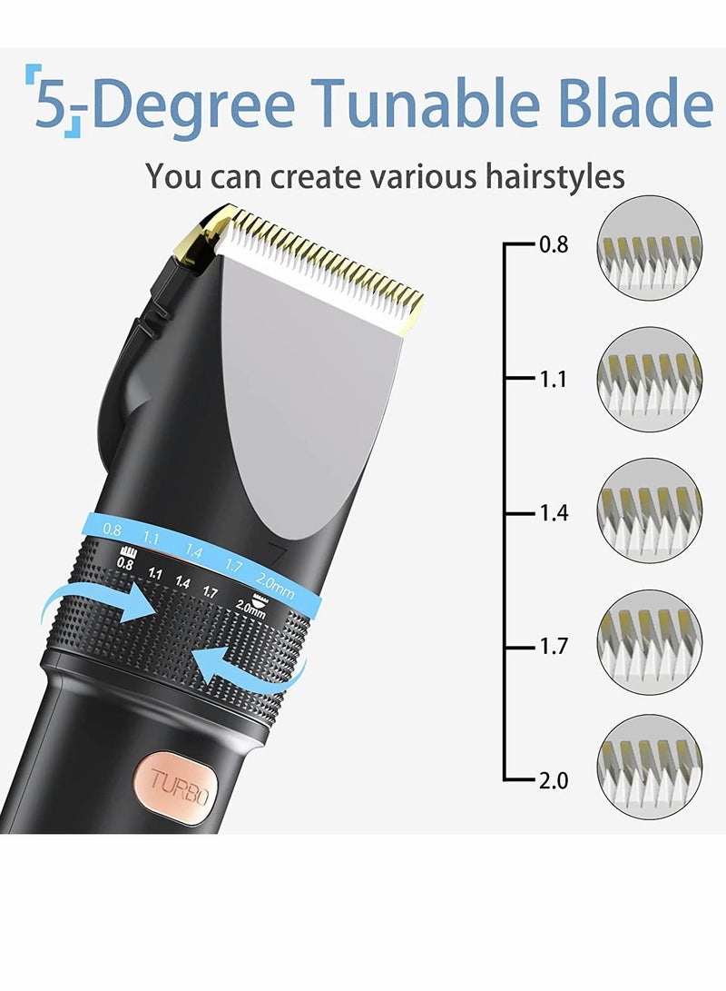 Hair Clippers, Trimmer Kit, SYOSI The LCD Trimmer, for Men, Clippers Cutting, Home Cut Cordless Barber Grooming Sets - Image 4