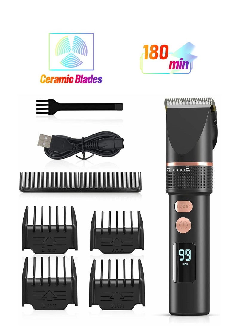 Hair Clippers, Trimmer Kit, SYOSI The LCD Trimmer, for Men, Clippers Cutting, Home Cut Cordless Barber Grooming Sets - Image 1