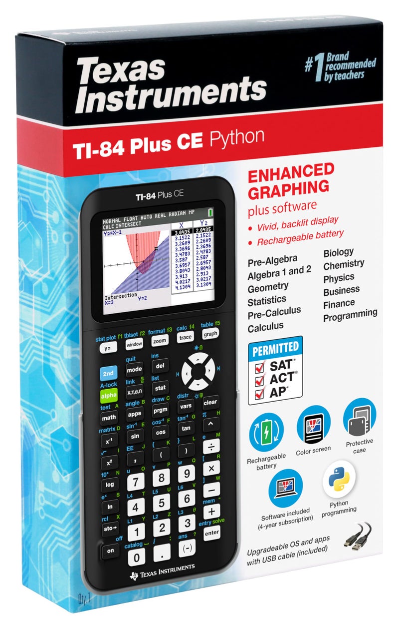 Texas Instruments TI-84 Plus CE Color Graphing Calculator, Black - Image 3
