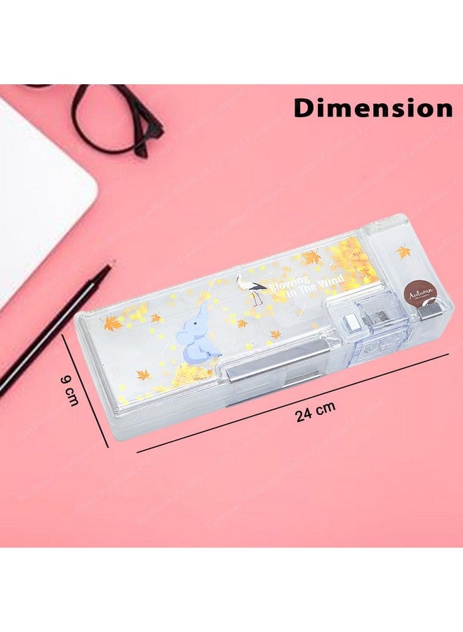فنبلاست حافظة أقلام مغناطيسية من فن بلاست مع مبراة - علبة أقلام للأطفال، علبة أقلام بتصميم فيل للأطفال، علبة أقلام للبنات، علبة أقلام للأولاد، علبة أقلام أنيقة للبنات (متعددة الألوان، بلاستيك) - Image 2
