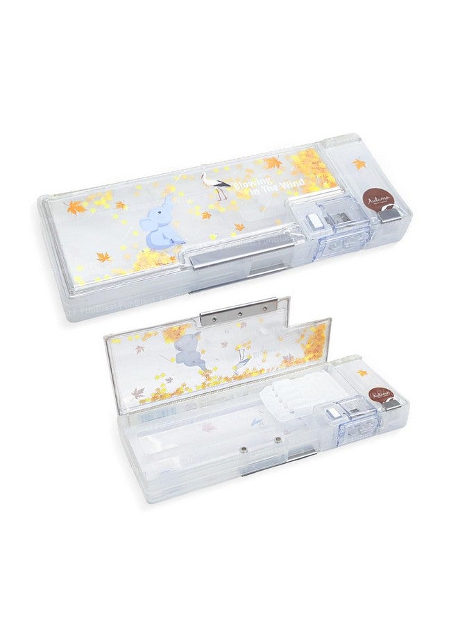 فنبلاست حافظة أقلام مغناطيسية من فن بلاست مع مبراة - علبة أقلام للأطفال، علبة أقلام بتصميم فيل للأطفال، علبة أقلام للبنات، علبة أقلام للأولاد، علبة أقلام أنيقة للبنات (متعددة الألوان، بلاستيك) - Image 1