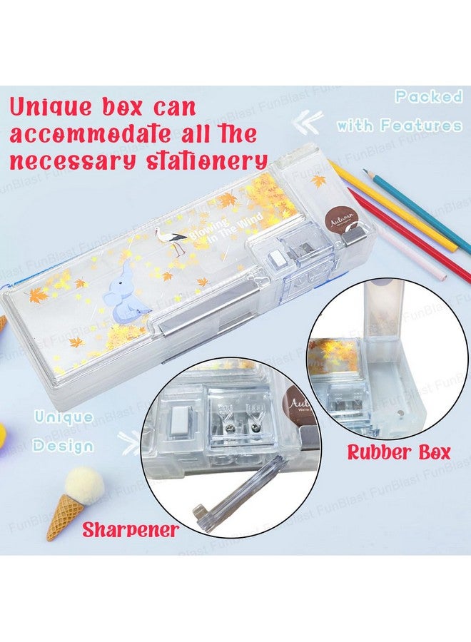 فنبلاست حافظة أقلام مغناطيسية من فن بلاست مع مبراة - علبة أقلام للأطفال، علبة أقلام بتصميم فيل للأطفال، علبة أقلام للبنات، علبة أقلام للأولاد، علبة أقلام أنيقة للبنات (متعددة الألوان، بلاستيك) - Image 5