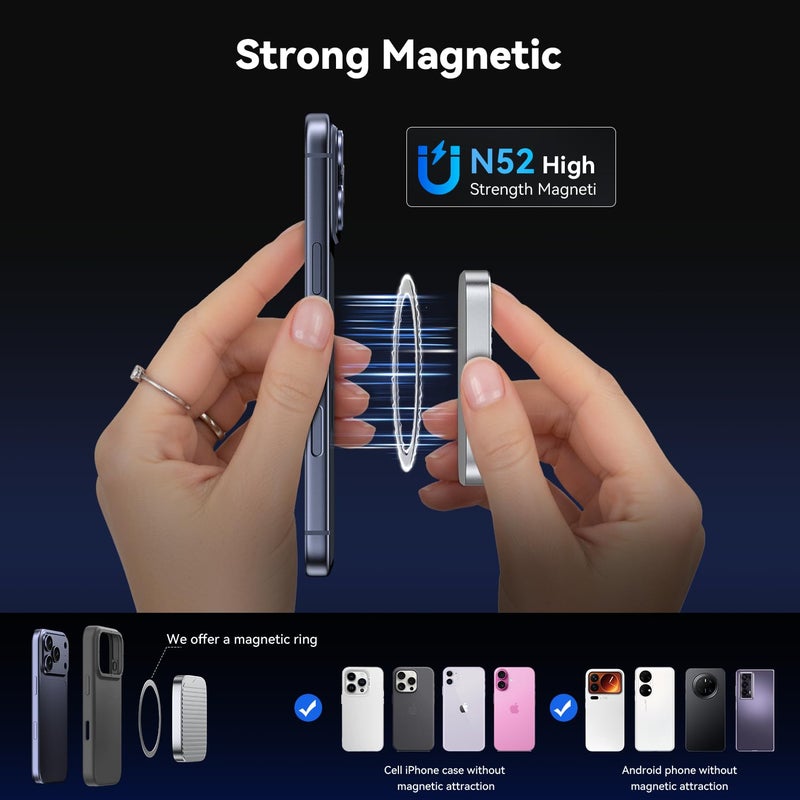 JOIOT 512G External SSD Magnetic Portable SSD USB 3.2 Gen 2x2 up to 2000MB/s 4K 120 fps ProRes HDR Video Record Metal USB-C External Solid State Drive for iPhone 16 Pro Max, Smartphone, Tablet, Laptop - Image 3