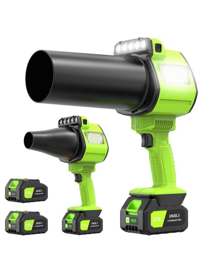OGERY Leaf Blower Cordless with Lights, 21V Powerful Brushless Electric Leaf Blowers with 2 x 3.0Ah Batteries & Charger, 700CFM 900G Wind Pressure Handheld Blower for Lawn Care Yard Garden, Green - Image 1