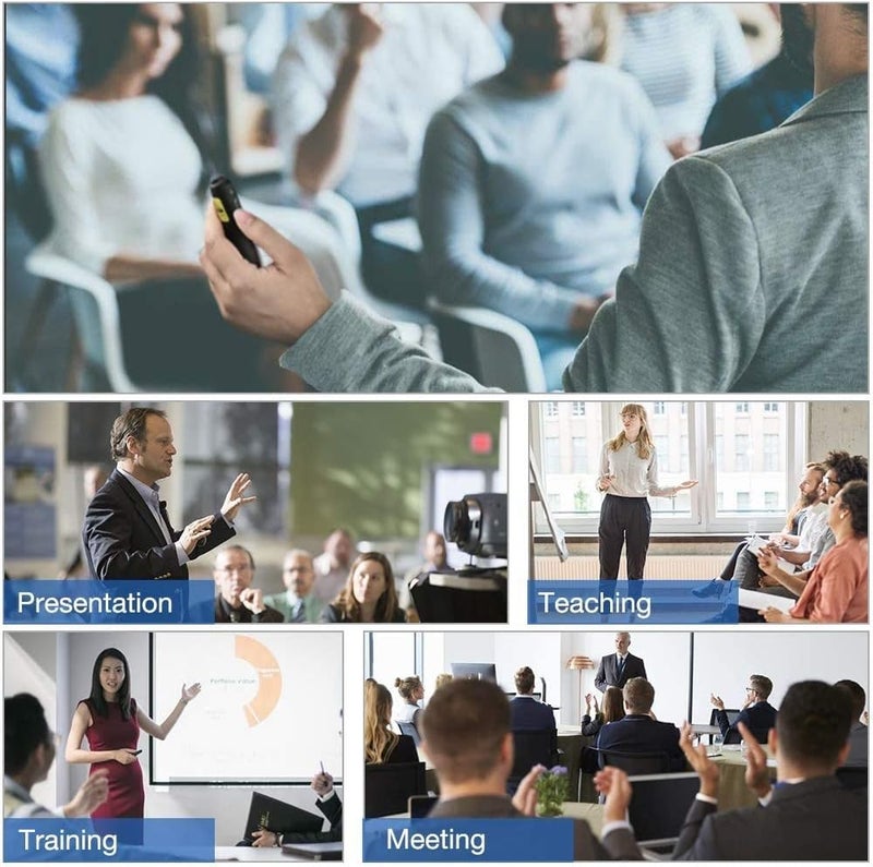 Wireless Presenter Remote Controller, R400 2.4GHz Wireless USB Presenter PowerPoint Red Laser Pen Pointer PPT Clicker for Presentation - Image 3