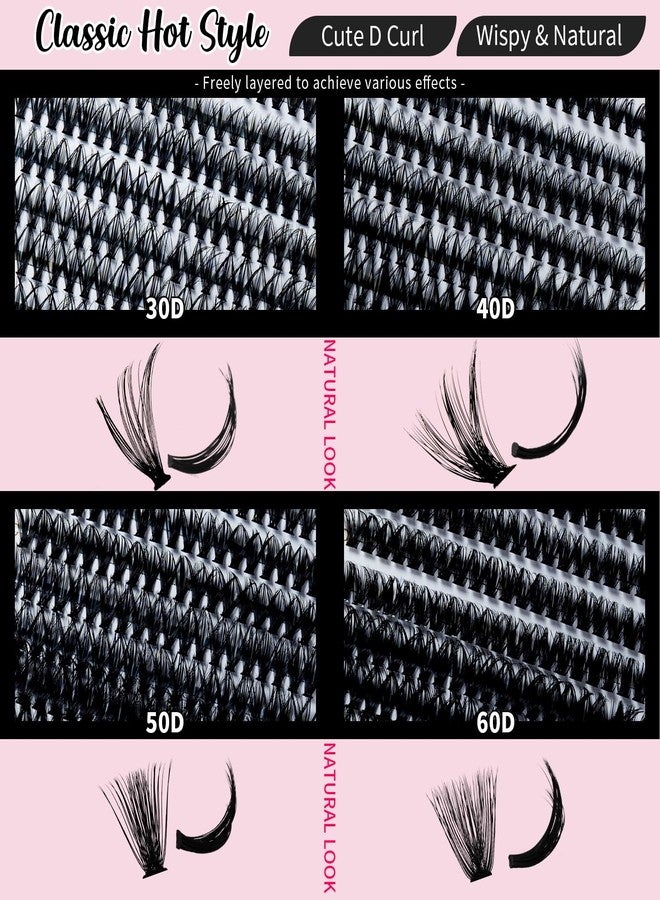 RITALASH Lash Extension Kit 30D+40D+50D+60D DIY Lash Clusters 640pcs Cluster Lashes Individual Lashes Eyelash Extension Kit with Lash Bond and Seal,Lash Tweezers(30D+40D+50D+60D Kit,10-16mm) - Image 3
