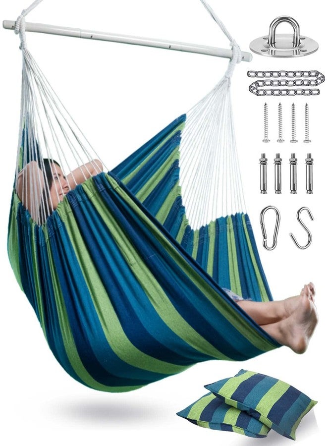 Lulladle Large Hammock Chair Hanging Rope Swing - Hammock Chair Bedrooms - Swing Chair Indoor - Hanging Chair Outdoor - Max Weight 500 Lbs - Image 1