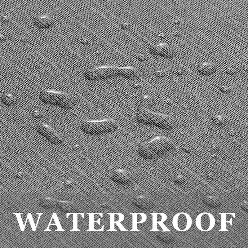 NLMUVW Round Vinyl Tablecloth with Elastic Edge Flannel Backing, Waterproof Fitted PVC Table Cloth Wipe Clean Table Cover for Picnic Party Outdoor, Grey, 40"- 44" - Image 4