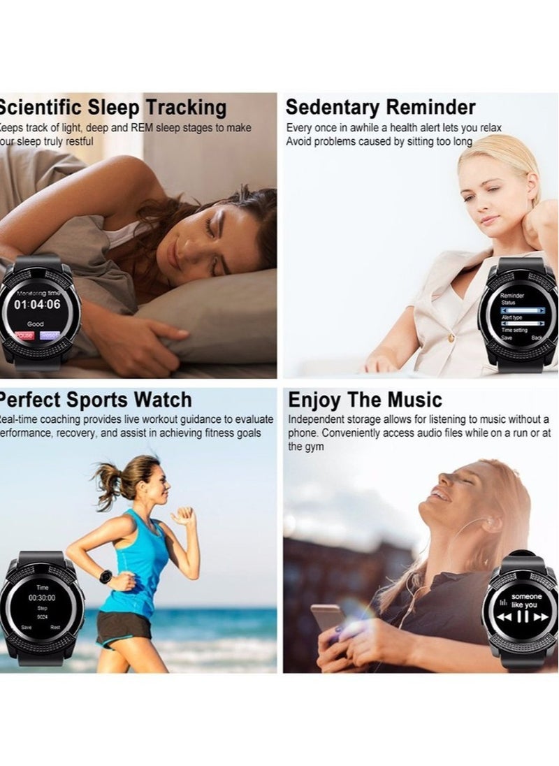 V8 V8 1.22 Inch Large Screen Smart Watch Card Smart Wear Sleep Monitoring Sports Step Counter Smart Watch  - Image 5