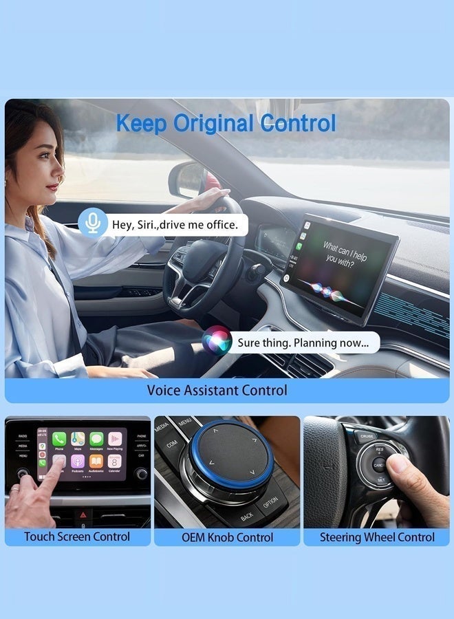 ديقيساند Wireless CarPlay Adapter,CarPlay Adapter for iPhone,Convert Wired to Wireless Apple CarPlay Adapter, Low Latency CarPlay Adapter,for apple car play wireless adapter, USB-A & USB-C Compatible - Image 5