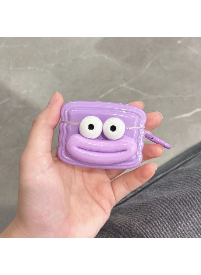 Generic - Three-dimensional Sausage Mouth For AirPods 4 Generation Protective Shell 1/2/3 Generation Wireless Bluetooth Earphone Set Pro2 Japan And South Korea-Color:Pink + Hook-Model:Airpods Pro2 - Image 1