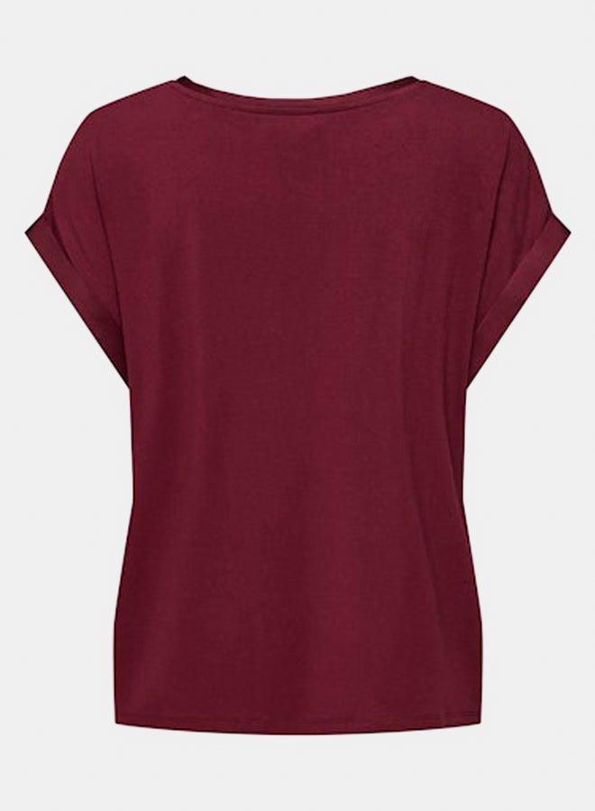 ONLY ONLY Womens Lieke Shortsleeve Satin Mix Top - Image 2