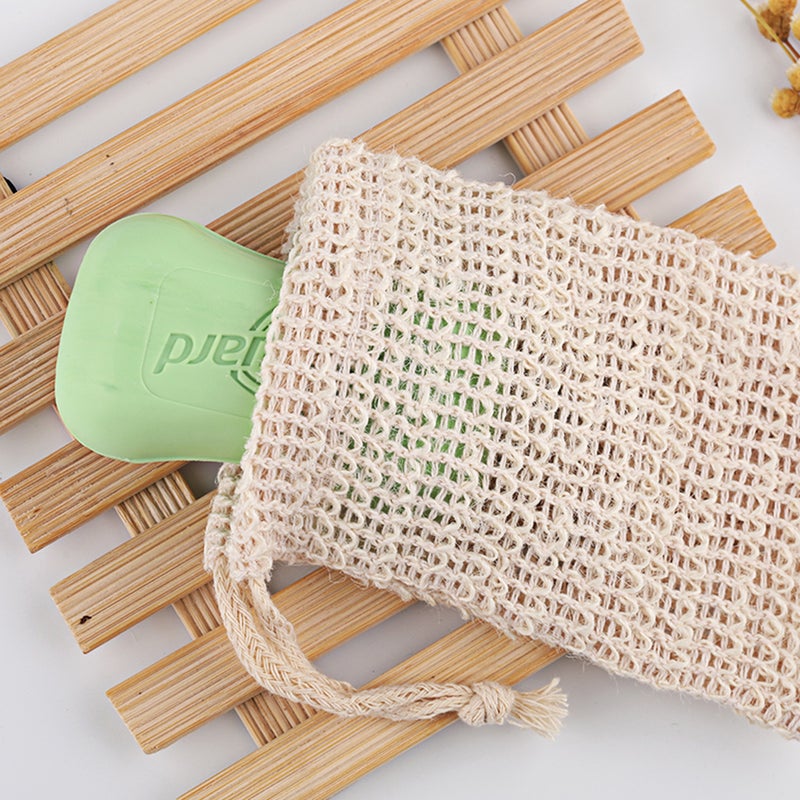 4pcs Exfoliating Soap Pouch Scrubbing Foam Net Handmade Soap Storage Bags for Bath Shower - Image 5