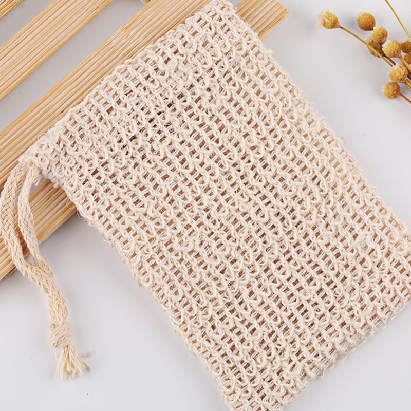 4pcs Exfoliating Soap Pouch Scrubbing Foam Net Handmade Soap Storage Bags for Bath Shower - Image 3