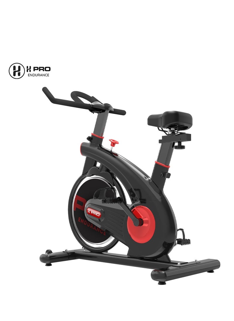 H PRO ENDURANCE Pro Magnetic Resistance Indoor Cycling Bike, Belt Drive Stationary Bike, With Lcd Monitor & Comfortable Seat Cushion, Exercise Bike For Home Cardio Workout, 10 Kg Flywheel  - Image 1