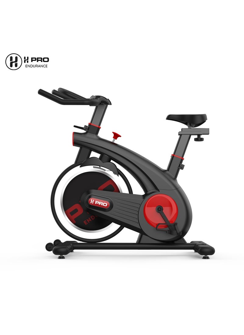 H PRO ENDURANCE Pro Magnetic Resistance Indoor Cycling Bike, Belt Drive Stationary Bike, With Lcd Monitor & Comfortable Seat Cushion, Exercise Bike For Home Cardio Workout, 10 Kg Flywheel  - Image 4