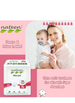 nateen Premium Maternity Pad For Post Pregnancy Bleeding , Super  Absorbent Ultra Softness For Skin- Size Xl ,28 Pcs  - Image 3