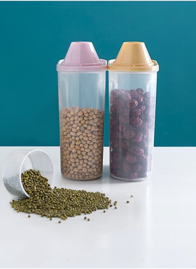 Haidue - 4-Piece Rice And Cereal Storage Container With Measuring Cup Set Random Color - Image 1