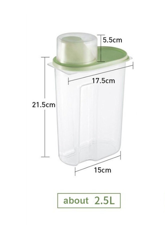 Haidue - 4-Piece Rice And Cereal Storage Container With Measuring Cup Set Random Color - Image 1