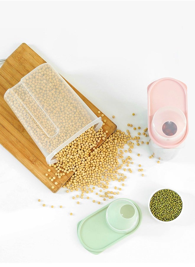 Haidue - 4-Piece Rice And Cereal Storage Container With Measuring Cup Set Random Color - Image 1