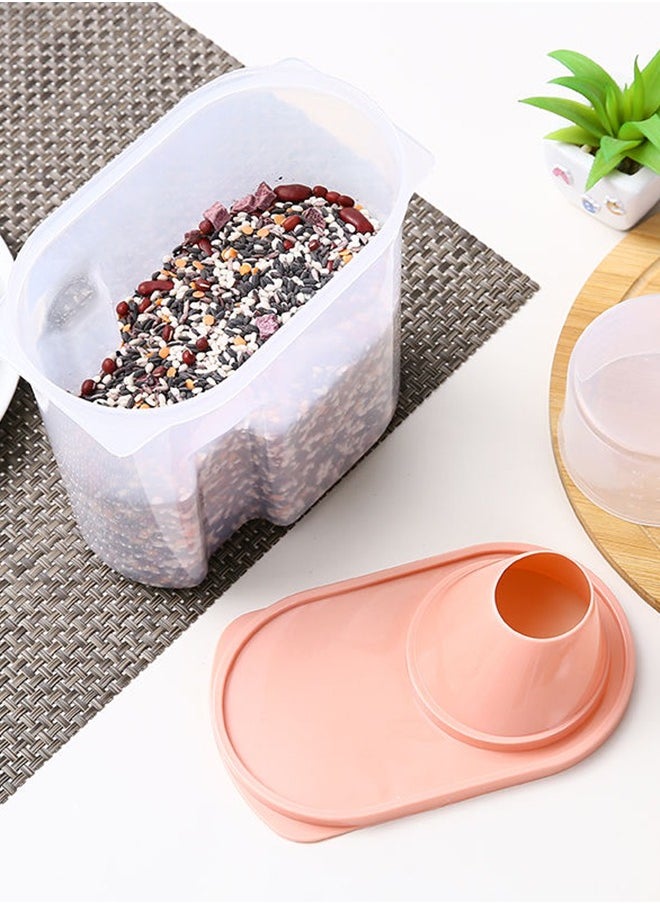 Haidue - 4-Piece Rice And Cereal Storage Container With Measuring Cup Set Random Color - Image 1