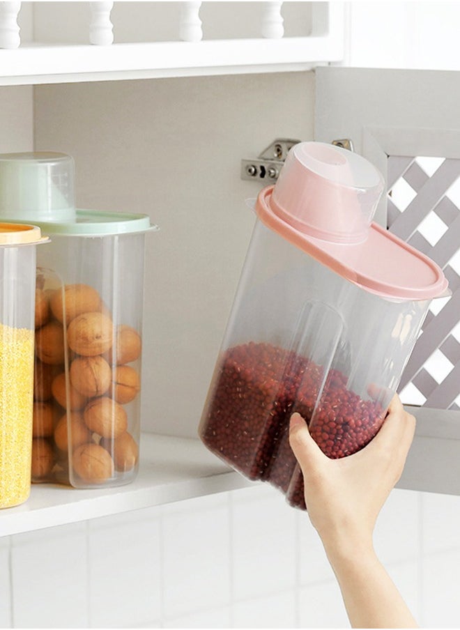 Haidue - 4-Piece Rice And Cereal Storage Container With Measuring Cup Set Random Color - Image 1