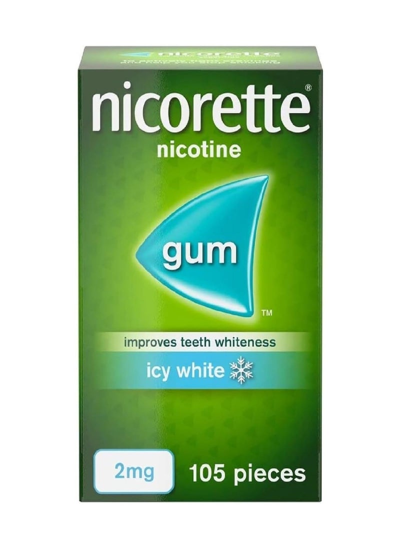 nicorette Icy White Flavour Chewing Gum - 2 Mg - 105 Pcs 