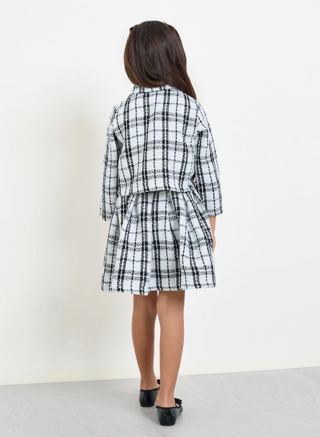 Styli Girls Tweed Top And Skirt Set - Image 5