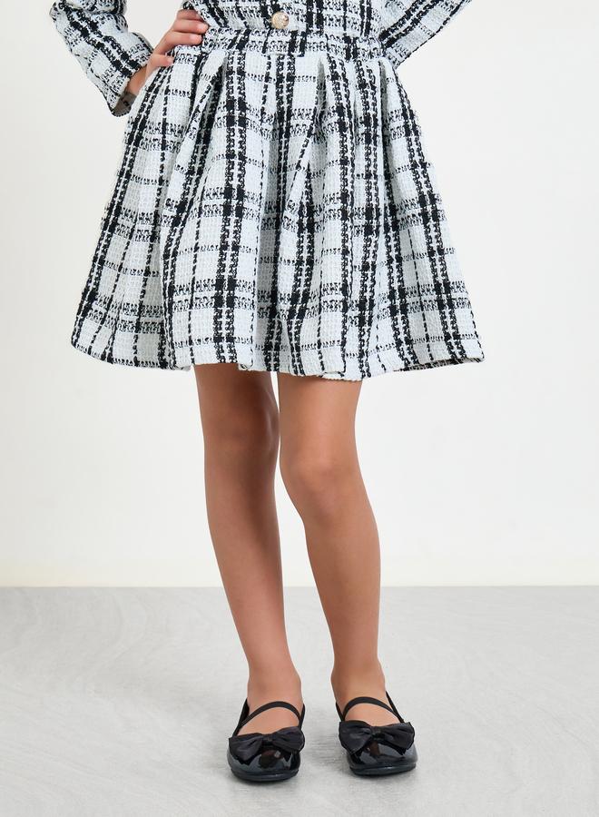 Styli Girls Tweed Top And Skirt Set - Image 4