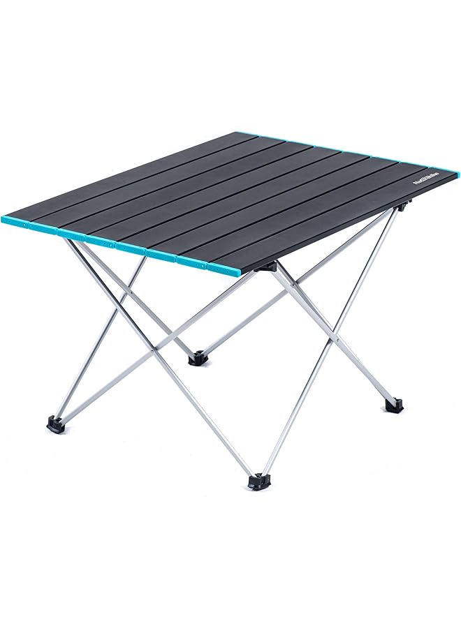 Naturehike Camping Folding Table, Aluminum Table Top, Waterproof, Portable, Lightweight, For Dining, Cooking, Picnic, Outdoor, Fishing (Black Small) - Image 1