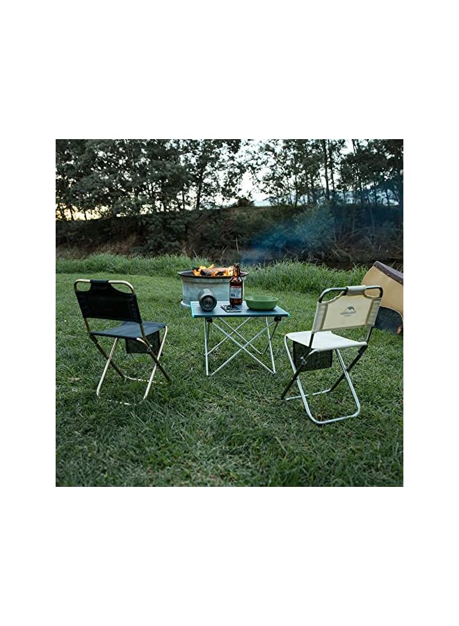 Naturehike Camping Folding Table, Aluminum Table Top, Waterproof, Portable, Lightweight, For Dining, Cooking, Picnic, Outdoor, Fishing (Black Small) - Image 2