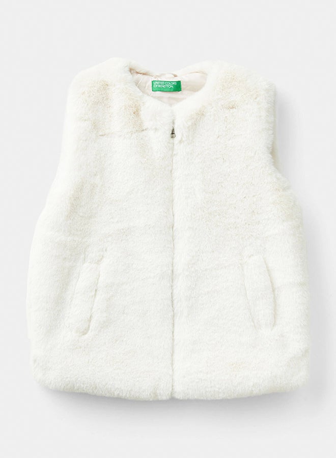 Benetton Faux fur vest  - Image 1