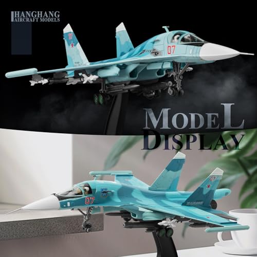 HANGHANG 1:100 Military Model Plane SU-34 Fullback Alloy Fighter Plane Model,Model Airplane for Collection and Displays - Image 3