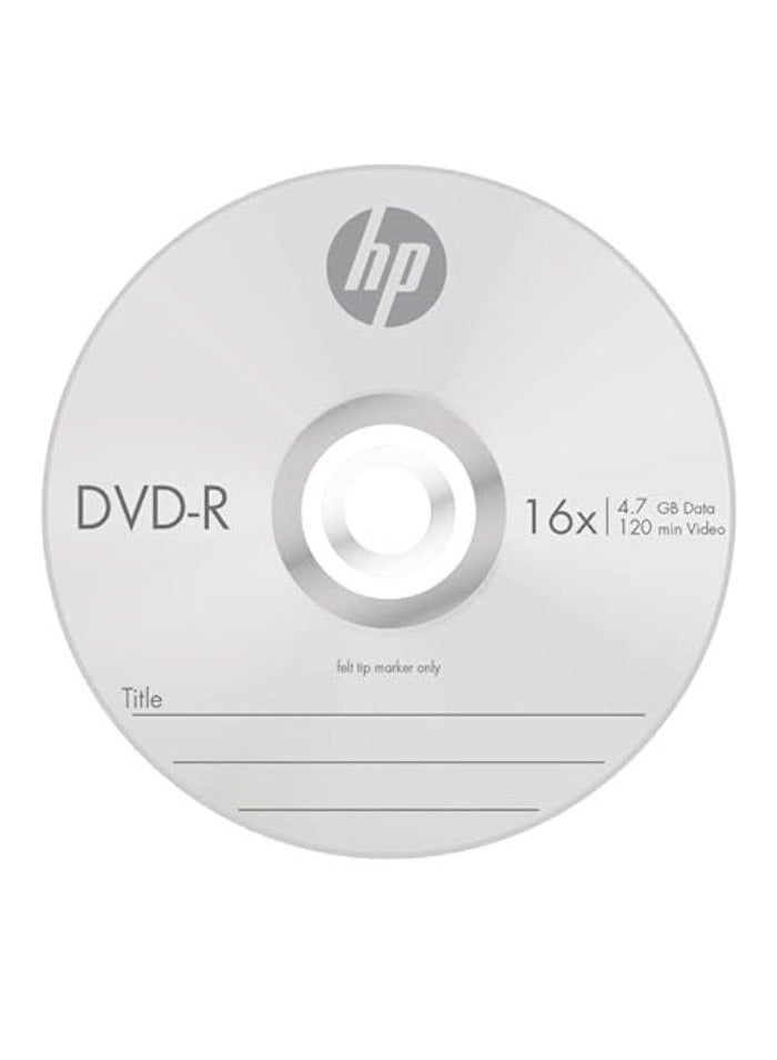 HP DVD-R 4.7Gb Recordable Blank Digital Versatile Disc 16x Speed (Pack Of 50) DMA00070 Silver - Image 3