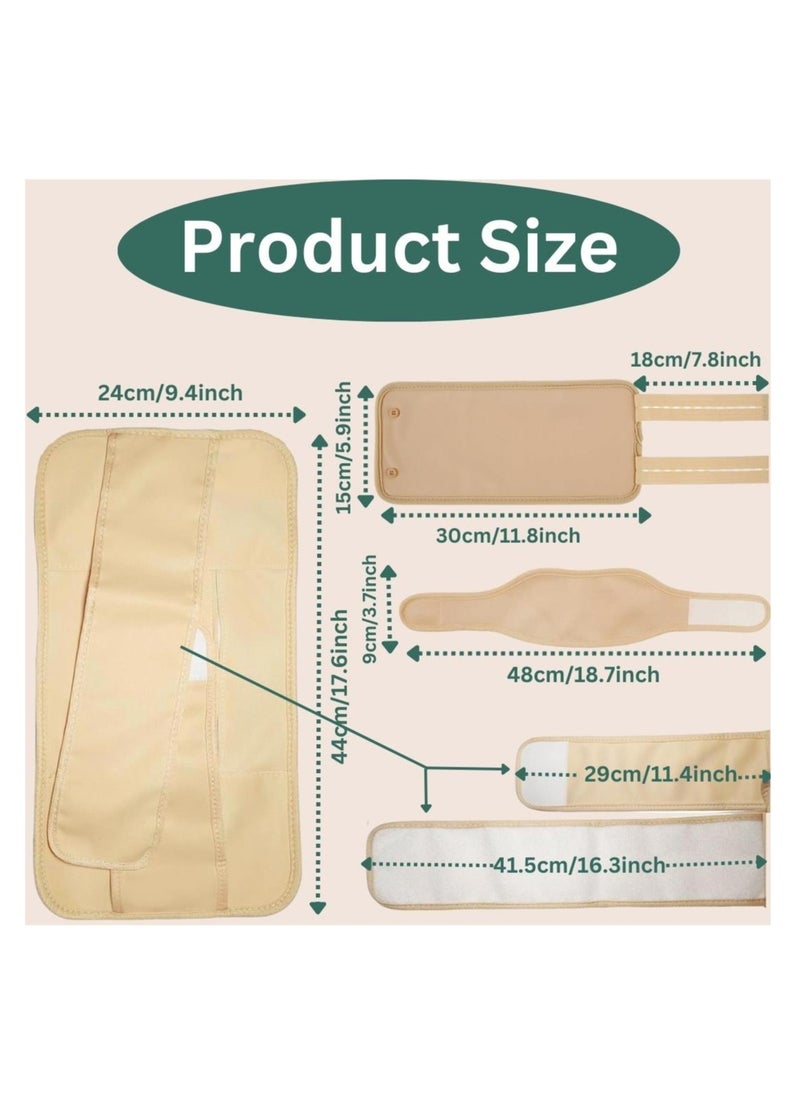 NIKITA.VIVI 3 in 1 Castor Oil Wrap Set for Waist, Neck, Hand & Leg Castor Oil Compress Wrap Kit Organic Cotton Adjustable Reusable Packs for Liver Detox Thyroid (Oil Not Included)  - Image 2